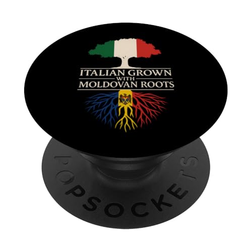Italienisch gewachsen mit moldauischen Wurzeln, Italien Moldawien Erbe PopSockets Klebender PopGrip Italienisch gewachsen mit moldauischen Wurzeln, Italien Moldawien Erbe PopSockets Klebender PopGrip von Love Italia Italy Flag Designs Proud Italian Roots