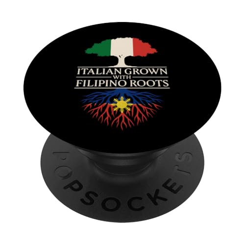 Italienisch gewachsen mit philippinischen Wurzeln, italienisches Erbe der Philippinen PopSockets Klebender PopGrip Italienisch gewachsen mit philippinischen Wurzeln, italienisches Erbe der Philippinen PopSockets Klebender PopGrip von Love Italia Italy Flag Designs Proud Italian Roots