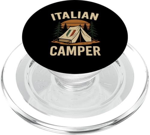 Italienischer Camper, lustige Campingkleidung, Italy Heritage PopSockets PopGrip für MagSafe Italienischer Camper, lustige Campingkleidung, Italy Heritage PopSockets PopGrip für MagSafe von Love Italia Italy Flag Designs Proud Italian Roots
