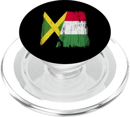 Jamaika Italien halbe Flagge Stolz Jamaican Italian Pride PopSockets PopGrip für MagSafe von Love Italia Italy Flag Designs Proud Italian Roots