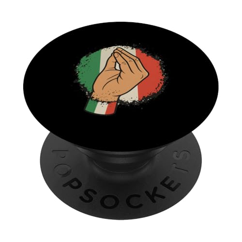 Kultige italienische Geste, lustige Italien-Liebhaberbekleidung PopSockets Klebender PopGrip Kultige italienische Geste, lustige Italien-Liebhaberbekleidung PopSockets Klebender PopGrip von Love Italia Italy Flag Designs Proud Italian Roots