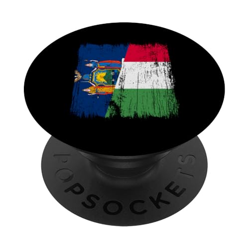 New York Italien Halbflagge Proud New York Italian Pride PopSockets Klebender PopGrip von Love Italia Italy Flag Designs Proud Italian Roots