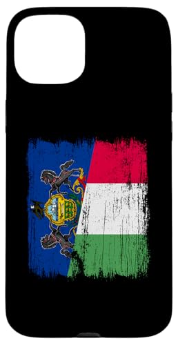 Pennsylvania Italien Halbflagge Stolz Pennsylvanian Italienisch Hülle für iPhone 15 Plus von Love Italia Italy Flag Designs Proud Italian Roots