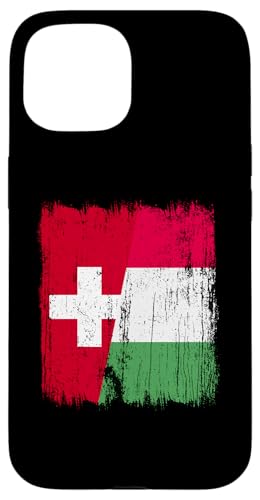Schweiz Italien Halbflagge Stolz Schweiz Italien Stolz Hülle für iPhone 15 von Love Italia Italy Flag Designs Proud Italian Roots