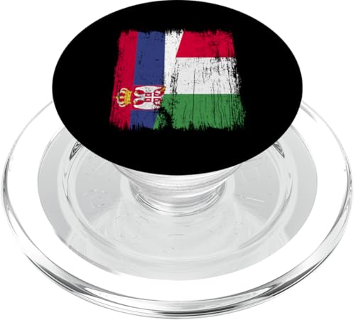 Serbien Italien halbe Flagge Stolz Serbisch Italien Stolz PopSockets PopGrip für MagSafe von Love Italia Italy Flag Designs Proud Italian Roots