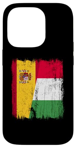 Spanien Italien halbe Flagge Stolz Spanisch Italien Stolz Hülle für iPhone 14 Pro von Love Italia Italy Flag Designs Proud Italian Roots