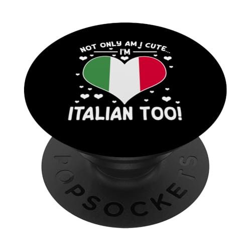 Süße italienische Mädchen und Jungen sagen stolze Italien PopSockets Klebender PopGrip von Love Italia Italy Flag Designs Proud Italian Roots