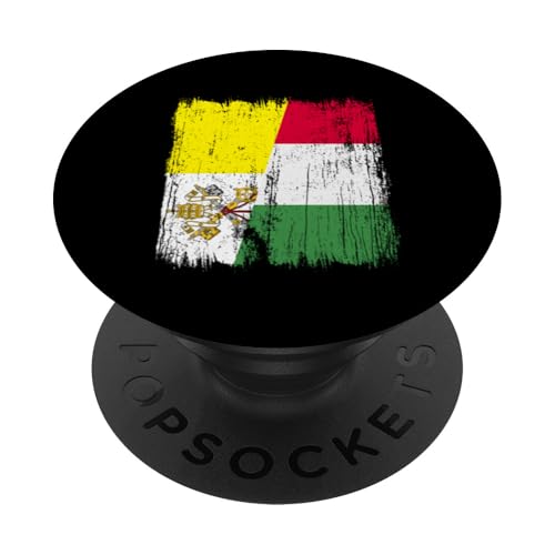 Vatikanstadt Italien halbe Flagge Stolz Vatikan Italien Stolz PopSockets Klebender PopGrip von Love Italia Italy Flag Designs Proud Italian Roots