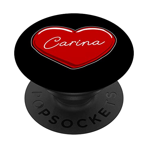 Handgezeichnete Herzkarina – Vorname Herzen I Love Carina PopSockets mit austauschbarem PopGrip von Love Personalized Hearts