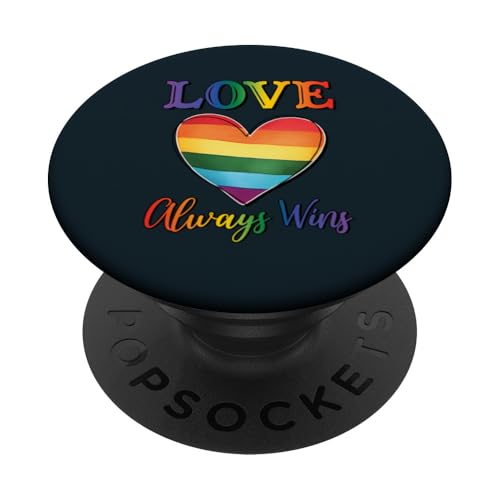 Celebrate Love And Pride - Rainbow Heart Peace LOVE LGBTQ PopSockets Klebender PopGrip von Love Unboxed Apparel.USA