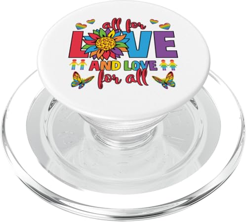 LGBT Pride Month - All For Love For All LGBTQ Pride PopSockets PopGrip für MagSafe LGBT Pride Month - All For Love For All LGBTQ Pride PopSockets PopGrip für MagSafe von Love Unboxed Apparel.USA