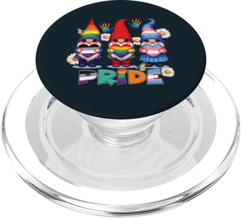 LGBTQ Pride Gnom | Frieden, Liebe, Gleichheit, LGBT Pride Month PopSockets PopGrip für MagSafe von Love Unboxed Apparel.USA