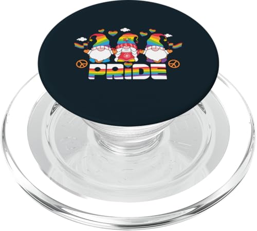 LGBTQ Pride Gnom | Frieden, Liebe, Gleichheit, LGBT Pride Month PopSockets PopGrip für MagSafe von Love Unboxed Apparel.USA