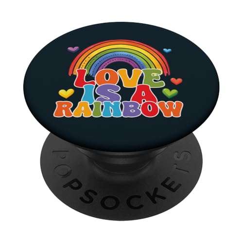 Liebe ist Liebe Rainbow Pride LGBT | Liebe LGBTQ Pride Month PopSockets Klebender PopGrip von Love Unboxed Apparel.USA