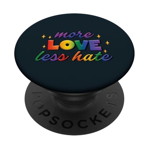Mehr Liebe, weniger Hass | LGBT-Pride | Equality LGBTQ Pride Month PopSockets Klebender PopGrip von Love Unboxed Apparel.USA