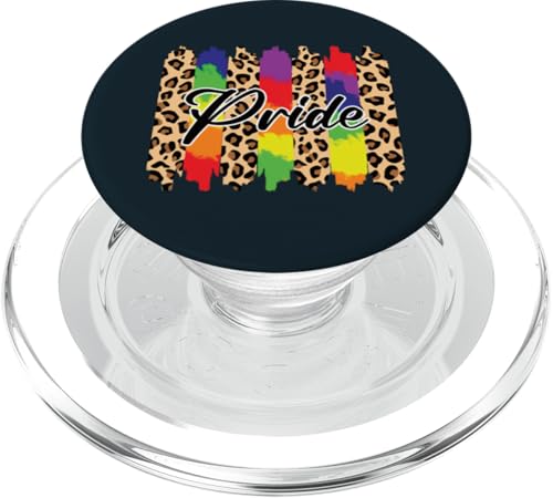 Pride LGBT mit Leopardenmuster — Gleichheit, Liebe, LGBTQ, Empowerment PopSockets PopGrip für MagSafe von Love Unboxed Apparel.USA