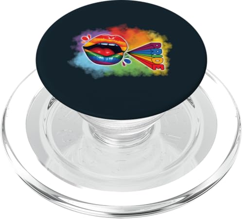 Rainbow Lips Pride LGBT - Gleichheit, Liebe, LGBTQ, Empowerment PopSockets PopGrip für MagSafe von Love Unboxed Apparel.USA