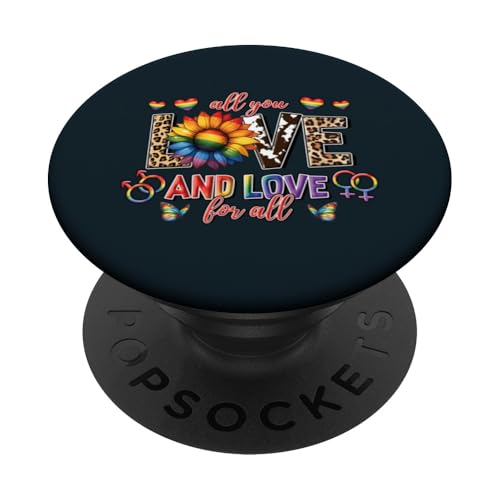 Süß, alles was du brauchst ist Liebe und Liebe für alle LGBTQ Pride Month PopSockets Klebender PopGrip von Love Unboxed Apparel.USA
