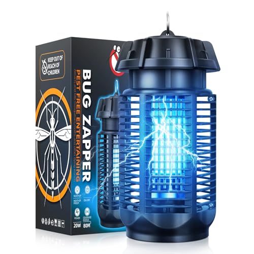 Love begans Insektenvernichter Elektrisch, 20 W UV-Lampe Stark Elektrischer Insektenfalle Mückenlampe,Elektrische Mückenfalle Mückenlampe für Garten Innen und Aussen, Wasserdicht von Love begans