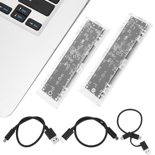 Lovehomily M.2 SATA transparentes SSD-Gehäuse USB 3.1 Typ C 10 Gbit/s B-Key B + M Key (Typ E) von Lovehomily