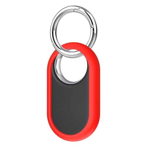 Lovehomily Silikonhülle, Anti-Drop-Schutzhülle mit Schlüsselanhänger, stoßfest, weiche Schutzhülle, waschbar, for SmartTag2 (rot) von Lovehomily