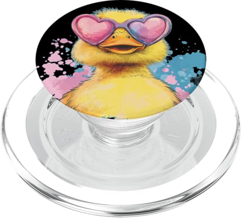Lebendige Ente mit Herz Brille Kostüm PopSockets PopGrip für MagSafe Lebendige Ente mit Herz Brille Kostüm PopSockets PopGrip für MagSafe von Lovely Duck Outfit