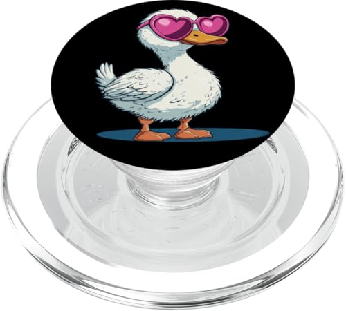 Lustige Ente mit Herz-Schattierungen für Sonnenbrillen- und Entenliebhaber PopSockets PopGrip für MagSafe Lustige Ente mit Herz-Schattierungen für Sonnenbrillen- und Entenliebhaber PopSockets PopGrip für MagSafe von Lovely Duck Outfit