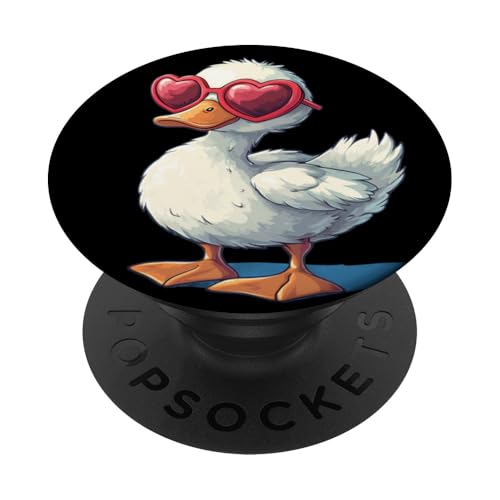 Lustige Ente mit Liebe Sonnenbrille für Jungen und Mädchen PopSockets Klebender PopGrip Lustige Ente mit Liebe Sonnenbrille für Jungen und Mädchen PopSockets Klebender PopGrip von Lovely Duck Outfit