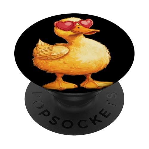 Schöne Ente mit lustiger Sonnenbrille für Liebesenten PopSockets Klebender PopGrip Schöne Ente mit lustiger Sonnenbrille für Liebesenten PopSockets Klebender PopGrip von Lovely Duck Outfit