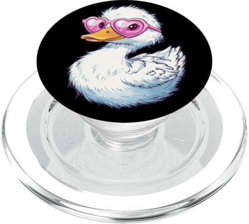 Schöne herzförmige Brille mit lustigem Enten-Kostüm PopSockets PopGrip für MagSafe Schöne herzförmige Brille mit lustigem Enten-Kostüm PopSockets PopGrip für MagSafe von Lovely Duck Outfit