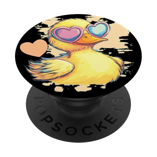 Süße Ente mit Liebe Brille für Sonnenbrillenliebhaber PopSockets Klebender PopGrip Süße Ente mit Liebe Brille für Sonnenbrillenliebhaber PopSockets Klebender PopGrip von Lovely Duck Outfit