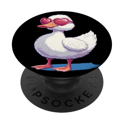 Süße Ente mit schöner Sonnenbrille Kostüm für Erwachsene und Kinder PopSockets Klebender PopGrip Süße Ente mit schöner Sonnenbrille Kostüm für Erwachsene und Kinder PopSockets Klebender PopGrip von Lovely Duck Outfit