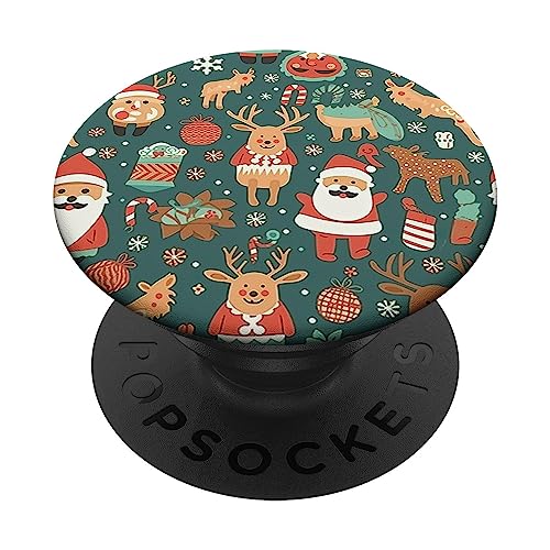 Weihnachten Muster mit Rentier, Schneemann & Weihnachtsmann PopSockets mit austauschbarem PopGrip Weihnachten Muster mit Rentier, Schneemann & Weihnachtsmann PopSockets mit austauschbarem PopGrip von Lovely Pattern Designs