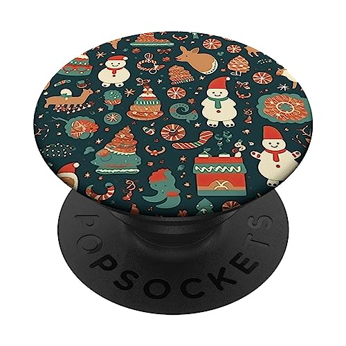 Weihnachten Muster mit Rentier, Schneemann & Weihnachtsmann PopSockets mit austauschbarem PopGrip Weihnachten Muster mit Rentier, Schneemann & Weihnachtsmann PopSockets mit austauschbarem PopGrip von Lovely Pattern Designs