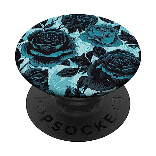 schwarze Rose schönes Rosenmuster PopSockets mit austauschbarem PopGrip schwarze Rose schönes Rosenmuster PopSockets mit austauschbarem PopGrip von Lovely Pattern Designs