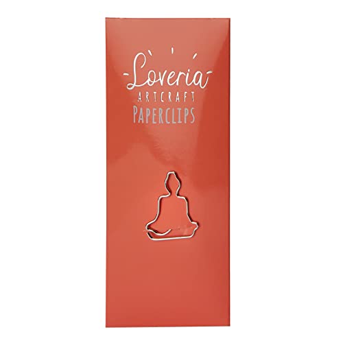 Loveria Büroklammer mit Motiv - Buddha Hand, 15 Stück | Elegante Bronze/Gold Glanzklammern | Hochwertiges Yoga Zubehör | Paper Clips für Papier, Büro, Briefe von Loveria