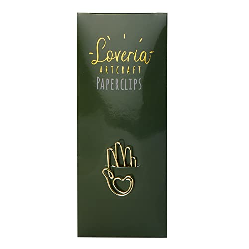 Loveria Büroklammer mit Motiv - Lotusblume, 15 Stück | Elegante Bronze/Gold Glanzklammern | Hochwertiges Yoga Zubehör | Paper Clips für Papier, Büro, Briefe von Loveria