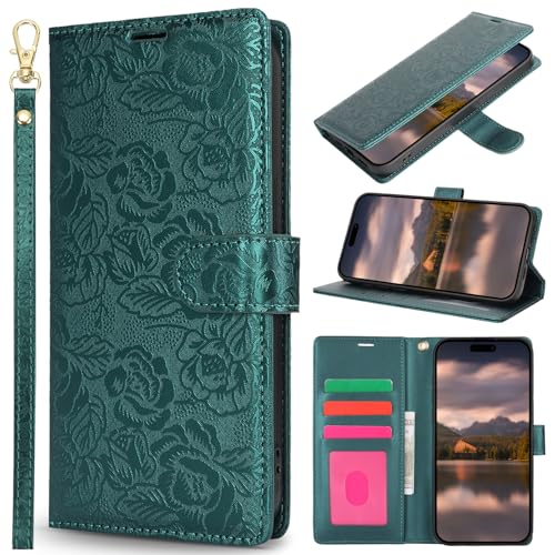 Lovsen für Samsung A53 5G Blumenmuster Flip Case | Schlank & schützend | Auto Wake Up | Präzise Öffnung | Stylisches Design-Grün Lovsen für Samsung A53 5G Blumenmuster Flip Case | Schlank & schützend | Auto Wake Up | Präzise Öffnung | Stylisches Design-Grün von Lovsen