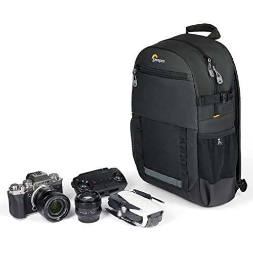 Lowepro Adventura BP 150 III, Camera Backpack With Tripod Holder, 11" Tablet Pocket, Back Side Access, For Mirrorless Camera, Compatible With Fujifilm Xt200, Canon M50 MII, Eos R10, Nikon Z50, Black von Lowepro