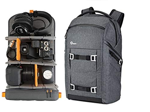 Lowepro FreeLine 350 AW Vielseitiger Tagesrucksack (designed für Reisen, Fotografen und Videografen, geeignet für DSLR, Spiegellose, CSC, Bridgekameras, Objektive, Laptop und Reiseausrüstung) grau von Lowepro