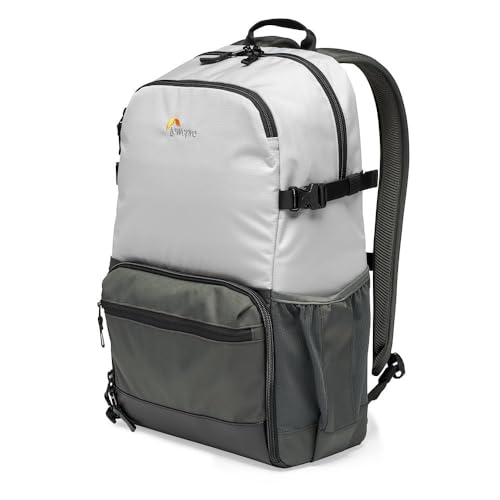 Lowepro LP37238-PWW Truckee BP 250 LX Outdoor-Kamerarucksack, fasst 15-Zoll-Tablet, für Einstiegs-DSLR/spiegellose Kamera, Sony, Canon, Nikon, 1-2 Objektive, Gimbal, Drohne, DJI, Osmo, Mavic, hellgrau von Lowepro