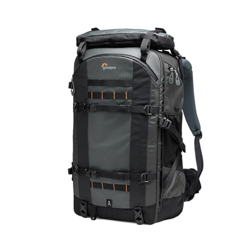 Lowepro Pro Trekker BP 650 AW II, Outdoor-Kamerarucksack, recyceltes & beschichtetes Material, 800mm-Objektive, wetterfeste Abdeckung, Spiegellose/DSLR, schwarz/dunkelgrau, versiegelte Reißverschlüsse von Lowepro