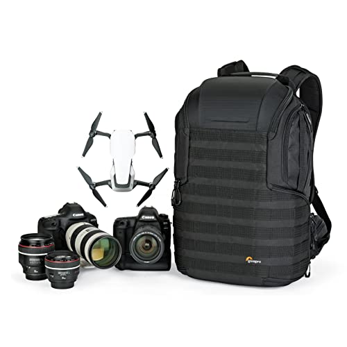 Lowepro ProTactic 450 AW II Modularer Rucksack mit Allwetterhülle, Kameratasche, Einsteckfach für Laptops bis zu 15 Zoll, Profi-Kameras und Drohnen, LP37177-GRL, Schwarz von Lowepro