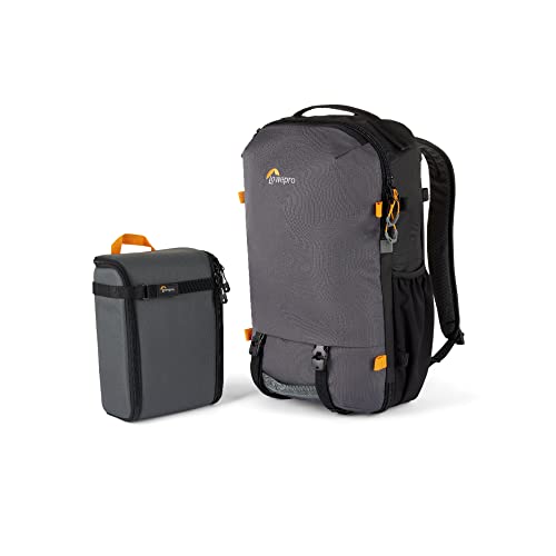 Lowepro Trekker Lite BP 250, Kamerarucksack, mit Herausnehmbarem Kameraeinsatz, mit Zubehörgurtsystem, Kameratasche für Spiegellose Kamera, Kompatibel mit Sony Alpha 7, Grau von Lowepro