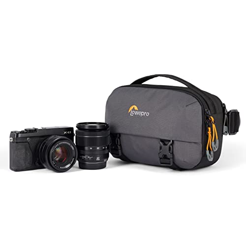 Lowepro Trekker Lite Hp 100, Compact Camera Backpack with Tablet Pocket, Camera Bag for Crop-Sensor Mirrorless Cameras, Ultracinch Compression System, Grey von Lowepro