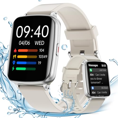 Loyaa Smartwatch Herren Fitnessuhr für Männlich 1.8 Zoll HD Touchscreen IP68 Wasserdicht 100+ Sportmodi Uhren mit Herzfrequenzmonitor Schlafmonitor SpO2 Schrittzähler Smart Watch mit Nachrichtenalarm von Loyaa