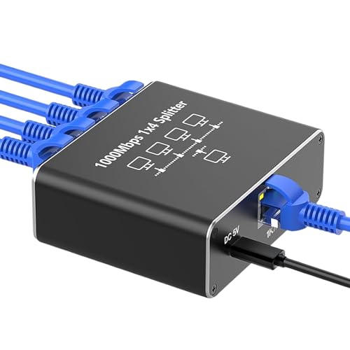 LAN Splitter 1 auf 4, Gigabit Ethernet Splitter von Loydia