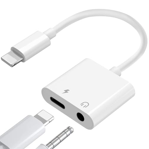 Loydia Lightning auf Klinke HiFi Kopfhörer Adapter Audio Adapter, 3.5mm Kopfhöreranschluss Adapter für iPhone mit Ladeanschluss, Lightning auf 3,5mm Klinke AUX Adapter für iPhone 14/13/12/11/X/8/7 Loydia Lightning auf Klinke HiFi Kopfhörer Adapter Audio Adapter, 3.5mm Kopfhöreranschluss Adapter für iPhone mit Ladeanschluss, Lightning auf 3,5mm Klinke AUX Adapter für iPhone 14/13/12/11/X/8/7 von Loydia