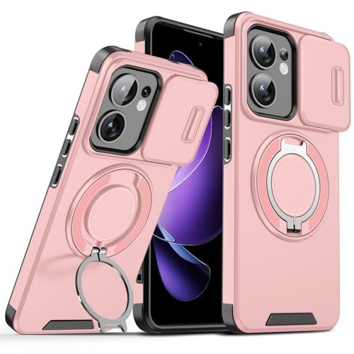 Loyhee Handyhülle für Oppo Reno 13 FS 5G / Reno 13 F 4G / 5G – Stoßfeste Hülle mit Schiebekamera-Abdeckung & 360° Drehständer, Anti-Fingerabdruck Silikon & Vibrationsschutz - Pink Loyhee Handyhülle für Oppo Reno 13 FS 5G / Reno 13 F 4G / 5G – Stoßfeste Hülle mit Schiebekamera-Abdeckung & 360° Drehständer, Anti-Fingerabdruck Silikon & Vibrationsschutz - Pink von Loyhee