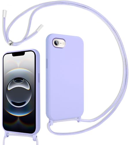 Loyhee Handykette Hülle für iPhone 16e mit Band, Liquid Silikon Handyhülle mit Kordel zum Umhängen Handy Schutzhülle Stoßfeste, Case mit Schnur Lila Loyhee Handykette Hülle für iPhone 16e mit Band, Liquid Silikon Handyhülle mit Kordel zum Umhängen Handy Schutzhülle Stoßfeste, Case mit Schnur Lila von Loyhee